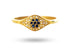 Pave Diamond Minimalist Evil Eye Designer Ring with Sapphire, (RNG-028)